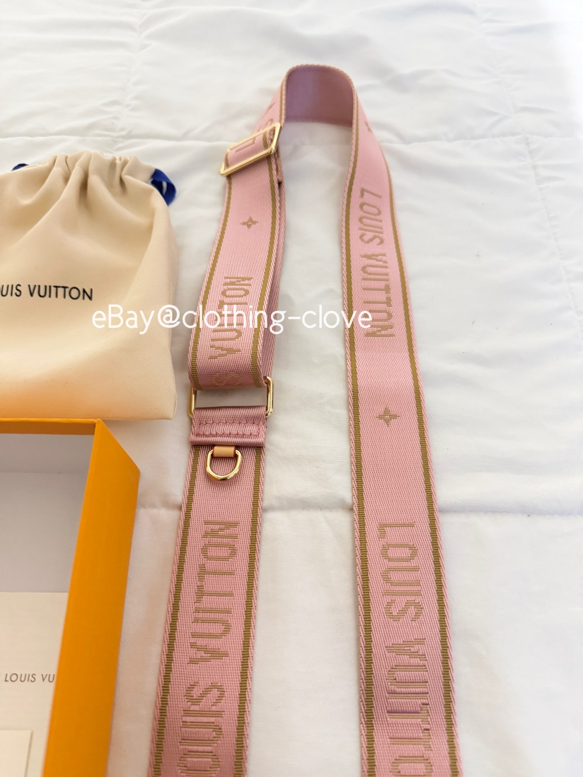 Louis Vuitton Shoulder Strap Adjustable Crossbody Shoulder Replacement Pink