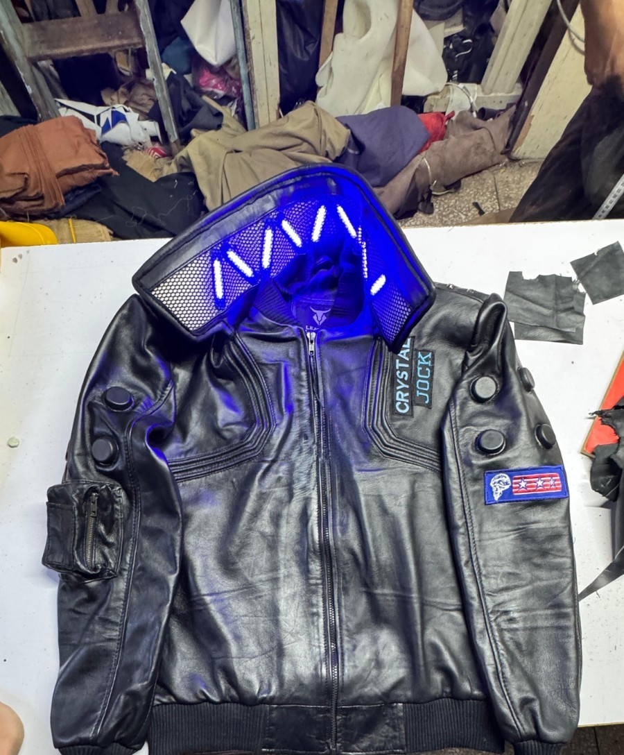 SAMURAI V’s Men’s Real Leather jacket Cyberpunk 2077 Bomber Gaming Fans Cosplay