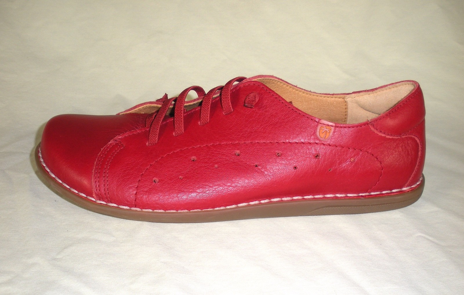 Jungla Womens 6562 Red Leather Slip On Laced Shoes , Size EU 40 US 9-9.5 MINT!