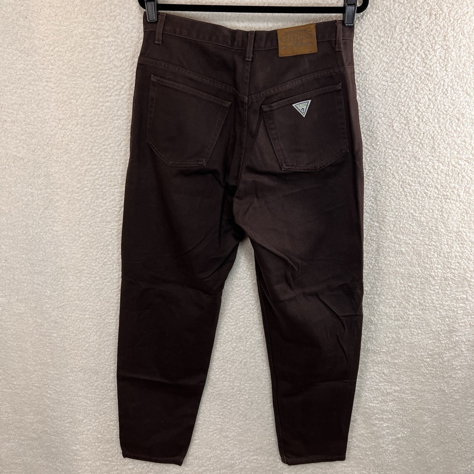 VTG Guess Jeans Men 31 x 32 Brown Button Zip Fly 80s 90s Relaxed Baggy USA 38075