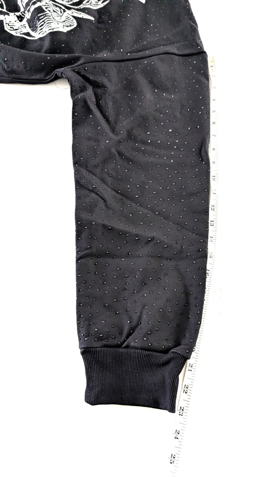 SAINT VANITY VVS Full Zip Hoodie Oreo Rhinestone Black Size L Printed Heavy 100