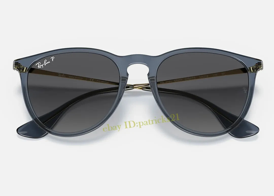 *New* RB4171 Ray-Ban Erika 6592/T3 Polarized Sunglasses Grey Lenses Blue Frame