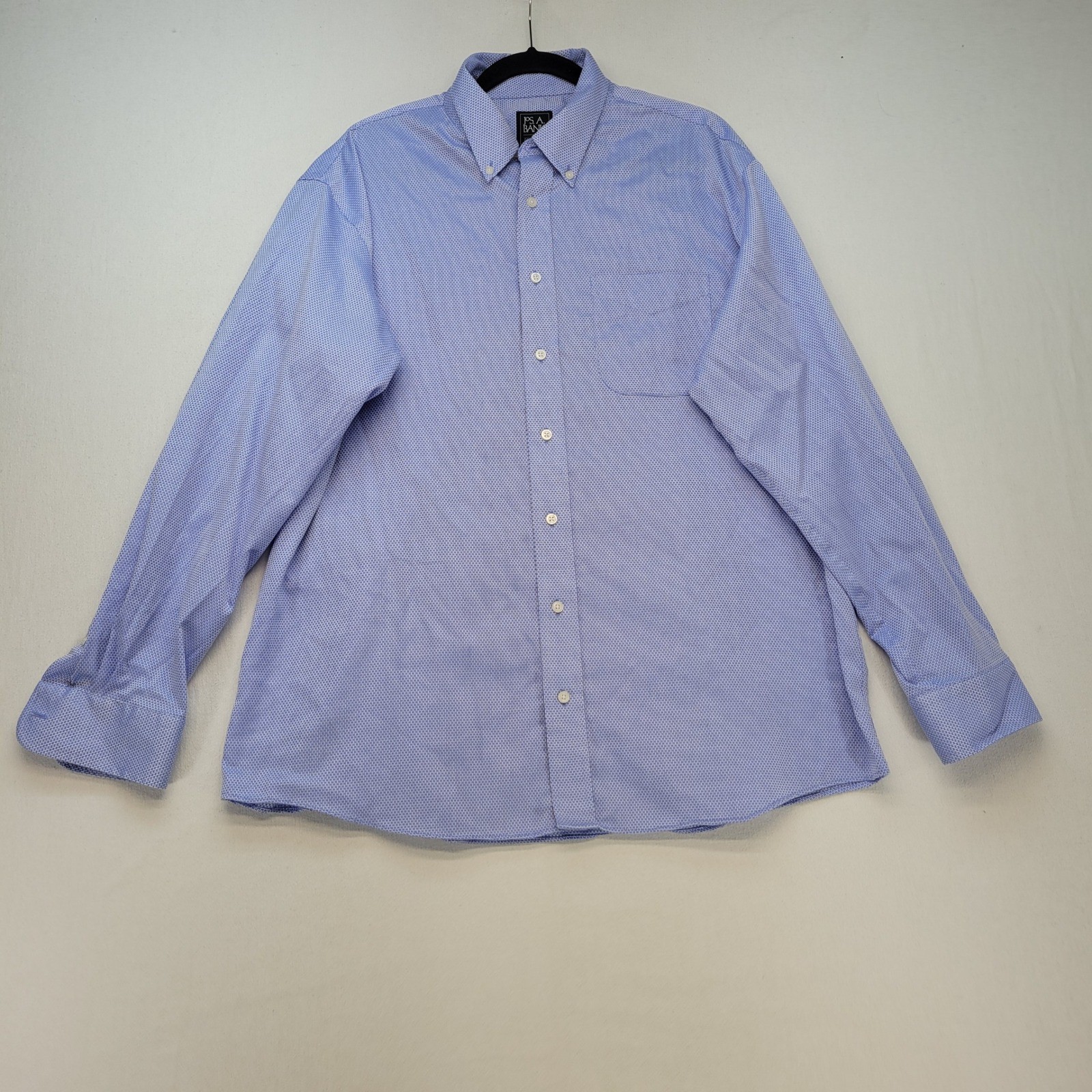 Jos. A. Bank Button Down Shirt Mens XL Blue Traveler Collection Traditional Fit