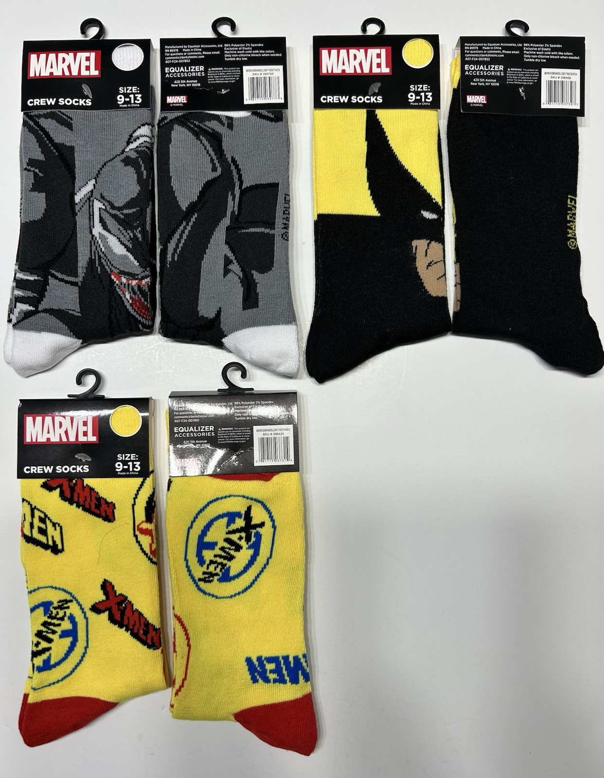 Marvel Odd Sox Crazy Funny Novelty Crew Socks Adult Men’s Women’s Size 6-12