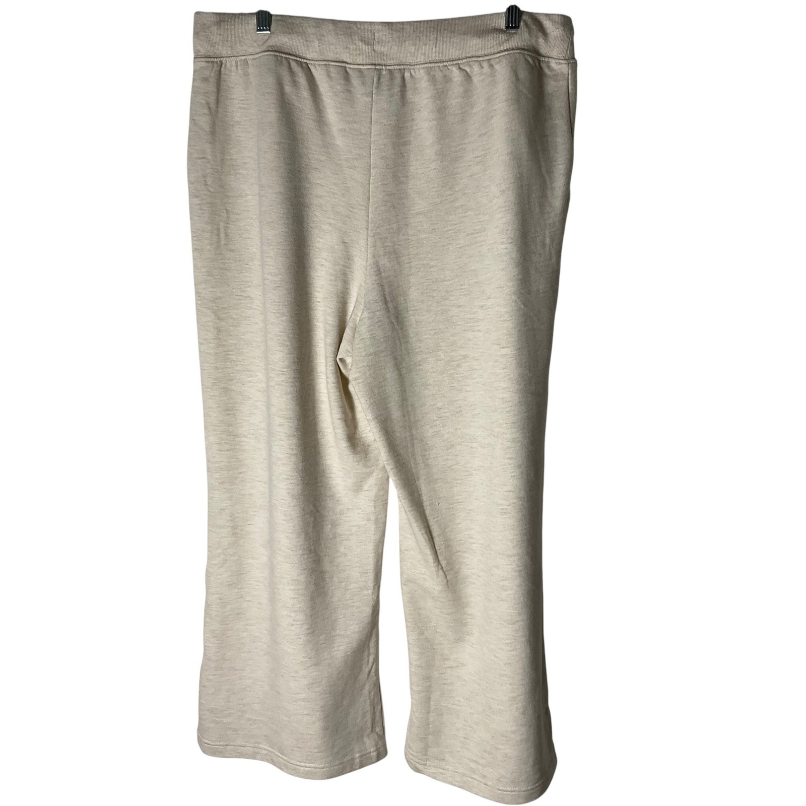 Encore by Idina Menzel Fleece Wide-Leg Pants A518987 Ivory Size Large NEW