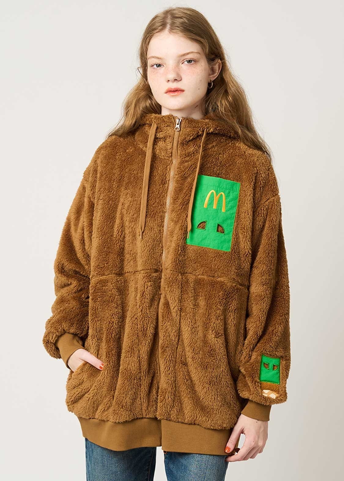 [Japan Limited] graniph McDonald’s Apple Pie BOA Zip Hoodie Unique Pocket NEW