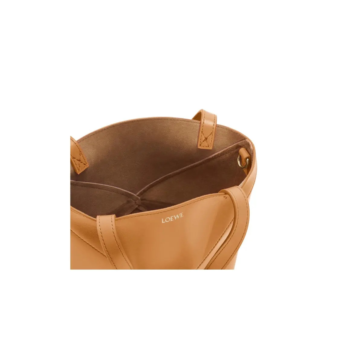 LOEWE Puzzle Fold Tote shopping bag handbag mini male model brown 6.5×3.7×7.8 in
