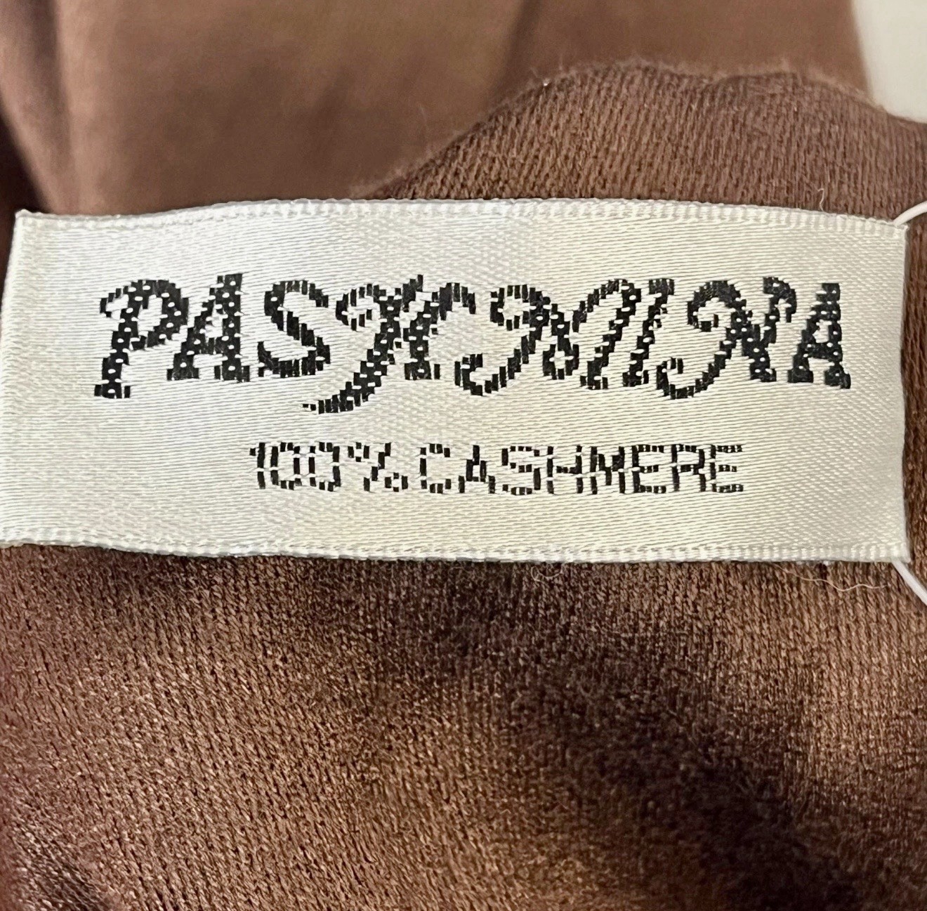 NWT Pashmina Scarves Wraps Fringes Trim Boho Classic Old Money brown Cashmere