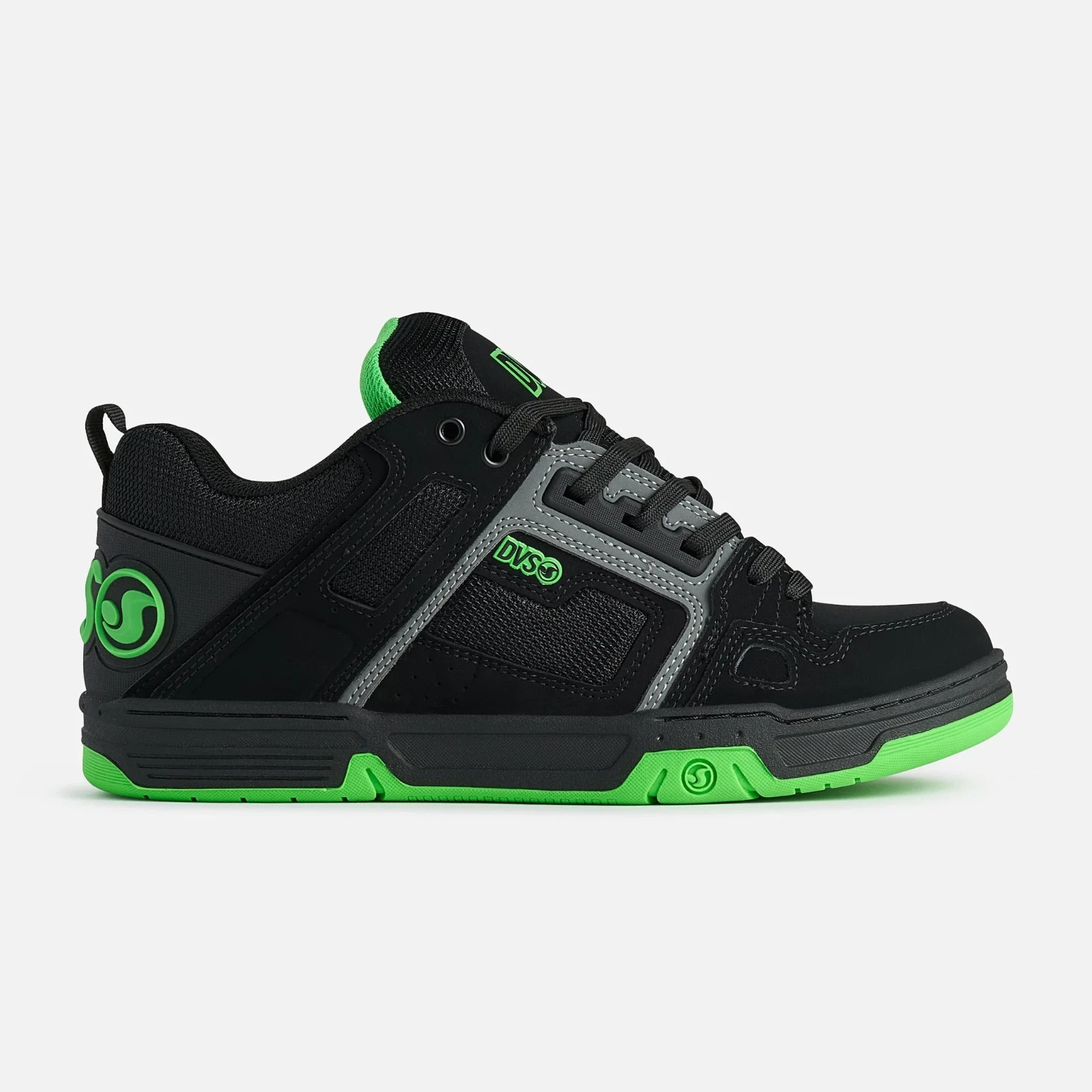 DVS Comanche – BLK/CHARCOAL/LIME – (NEW/ALL SIZES)🟢