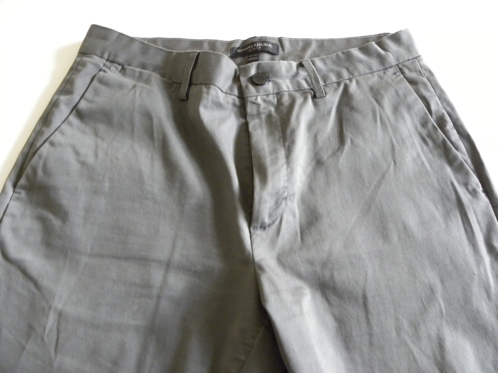 Banana Republic Aiden Slim Fit Chino Pants Men’s 32×30 Dark Gray Greenish