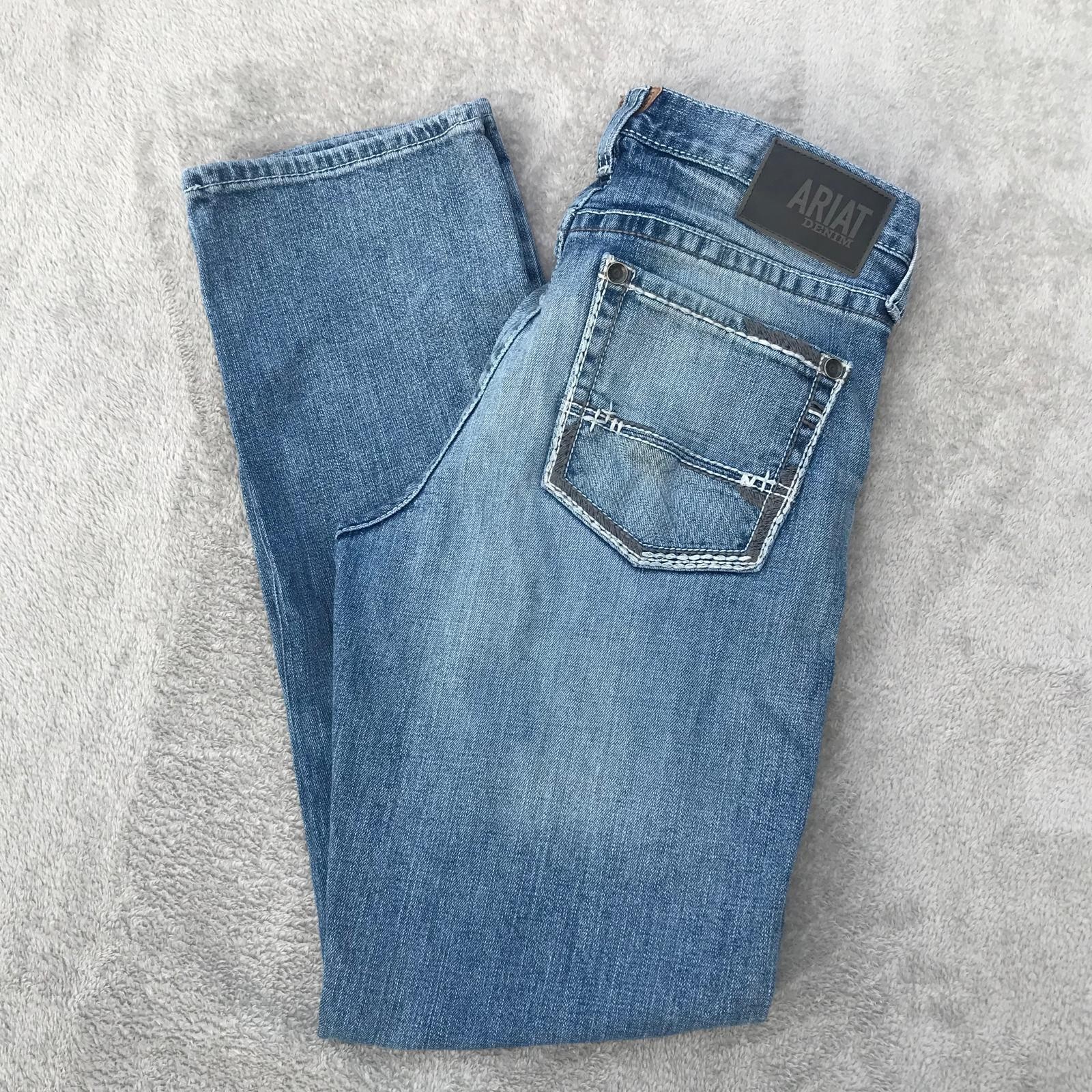 Ariat Legacy M2 Relaxed Boot Cut Mens 32×34 Jeans Blue Denim Ranch Rodeo