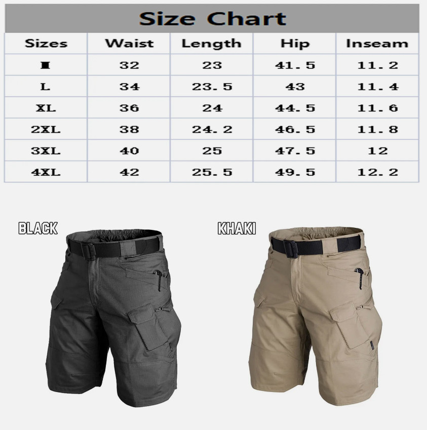 Mens Cargo Shorts Tactical Shorts Outdoor Waterproof Hiking Fishing Track Shorts