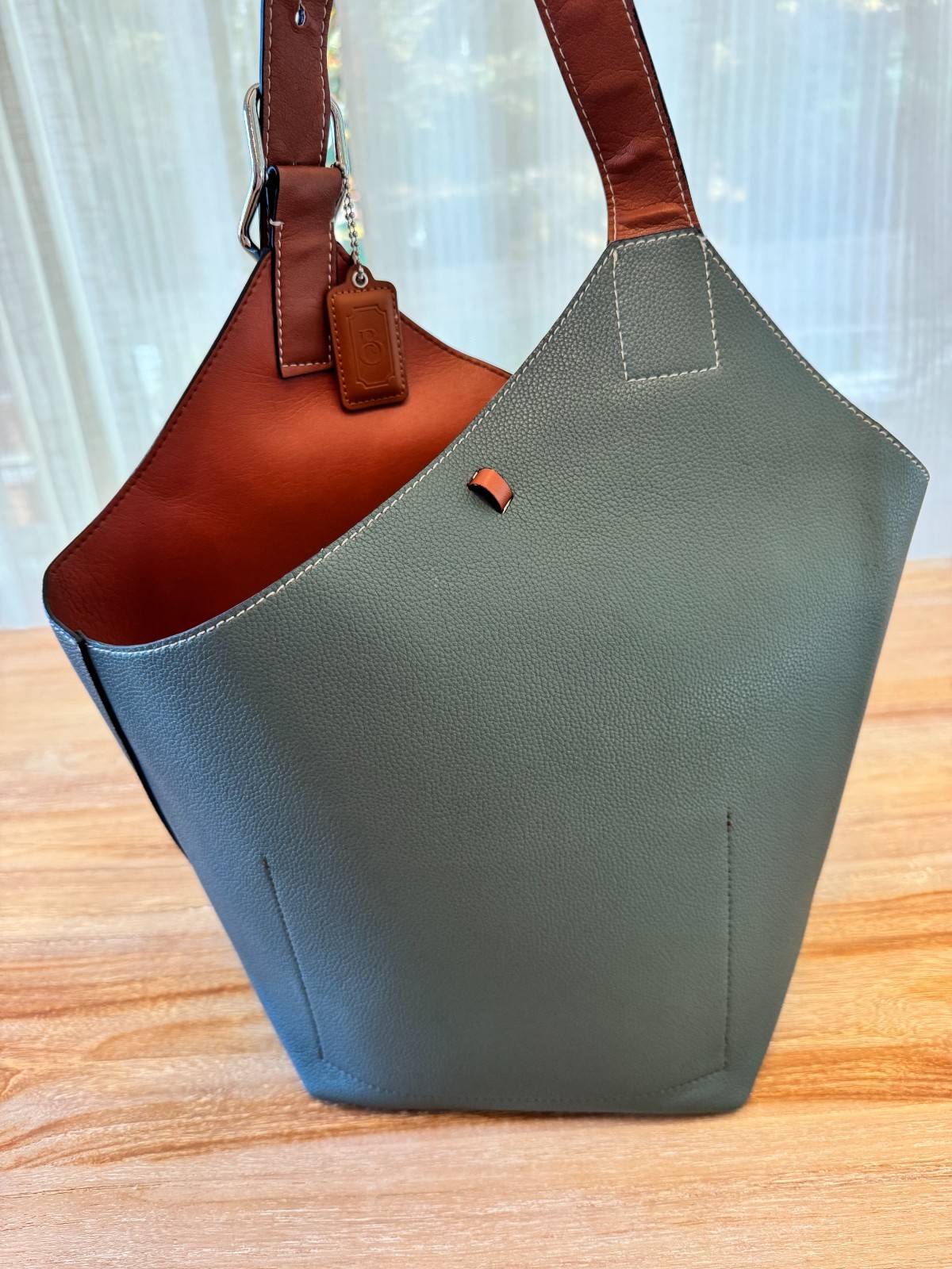 Maison de Beauté Marseille Cholet Leather Tote Bundle w/ Canvas Pouch – Celeste