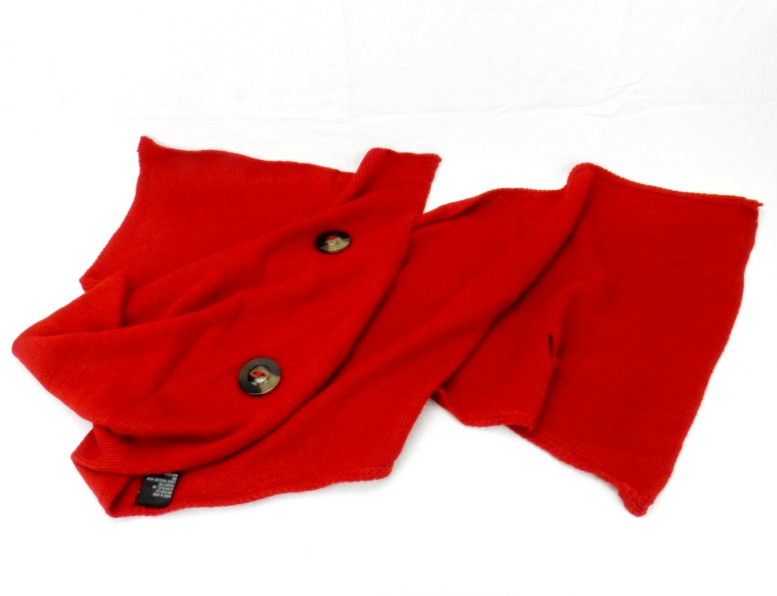 Acrylic Knitted Ladies’ Shoulder Wrap/Scarf, Big Buttons, Versatile, 3 Colors