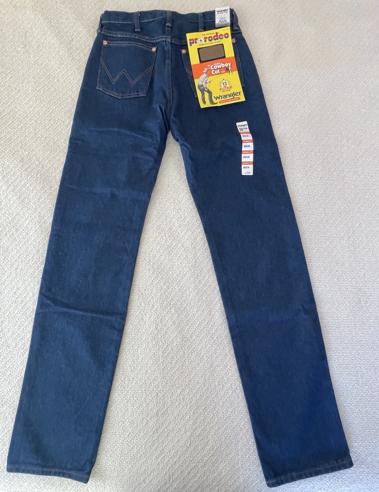 Wrangler Pro Rodeo Cowboy Cut 13MWZ Men’s 29×36 Indigo Competition Jeans