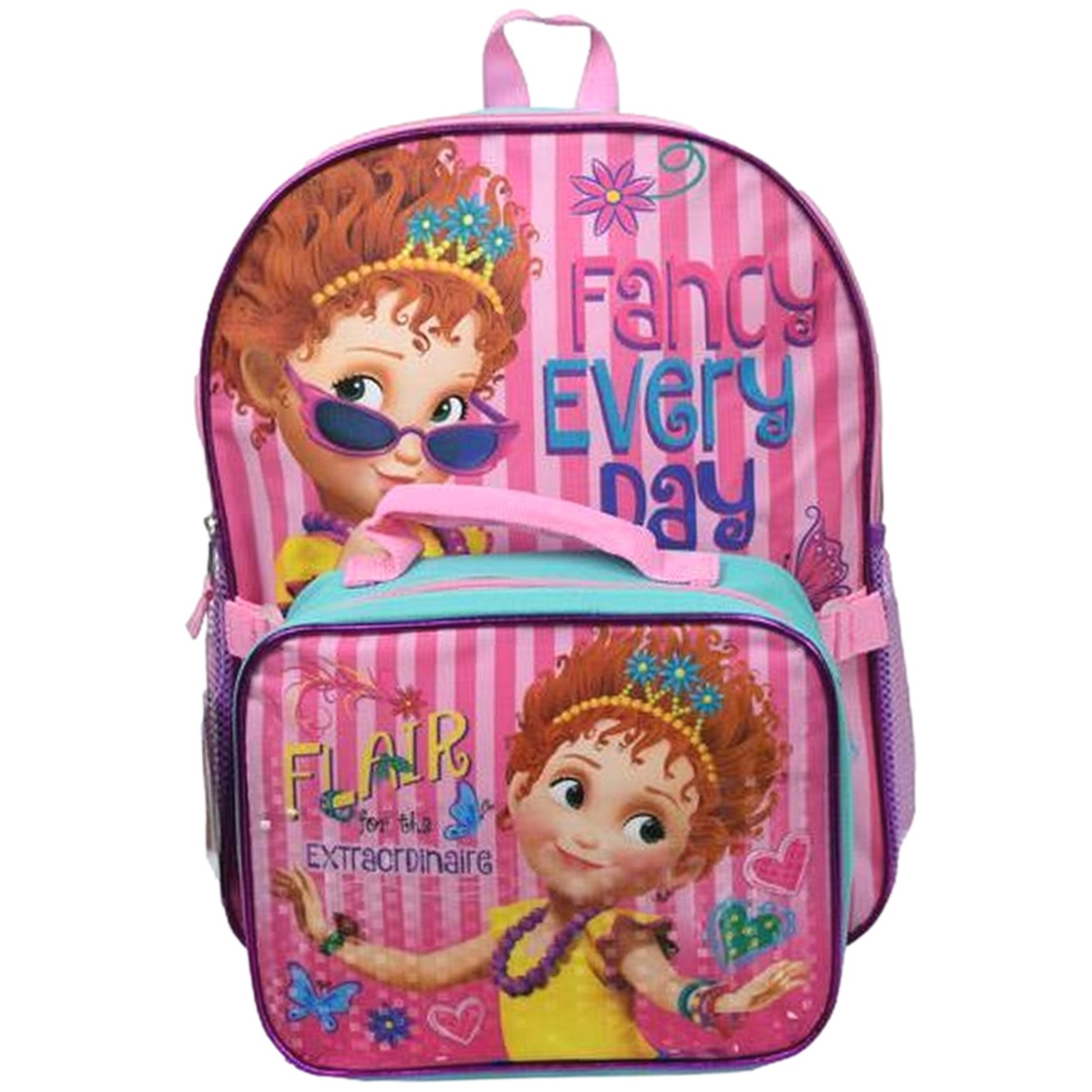 Disney Junior Fancy Nancy Every Day Backpack with Lunchbox, School Bookbag Set