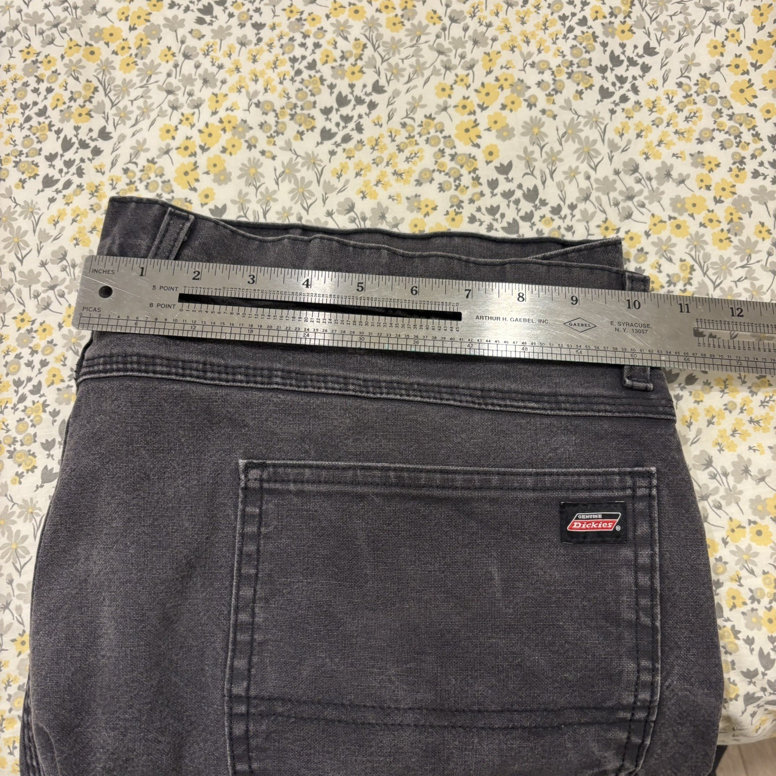 Dickies Men’s 42 Carpenter Dark Grey Straight Leg Jeans Casual Workwear 42×30