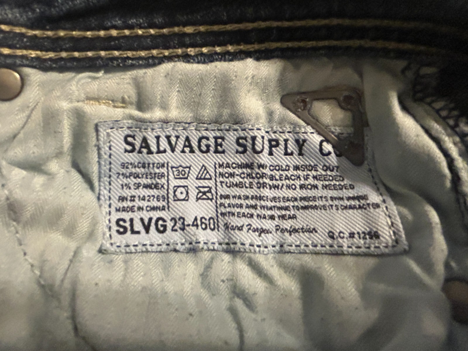 Mens SALVAGE SUPPLY CO Mayhem Bootcut Blue Denim Jeans Sz 34 R SLVG 23-460