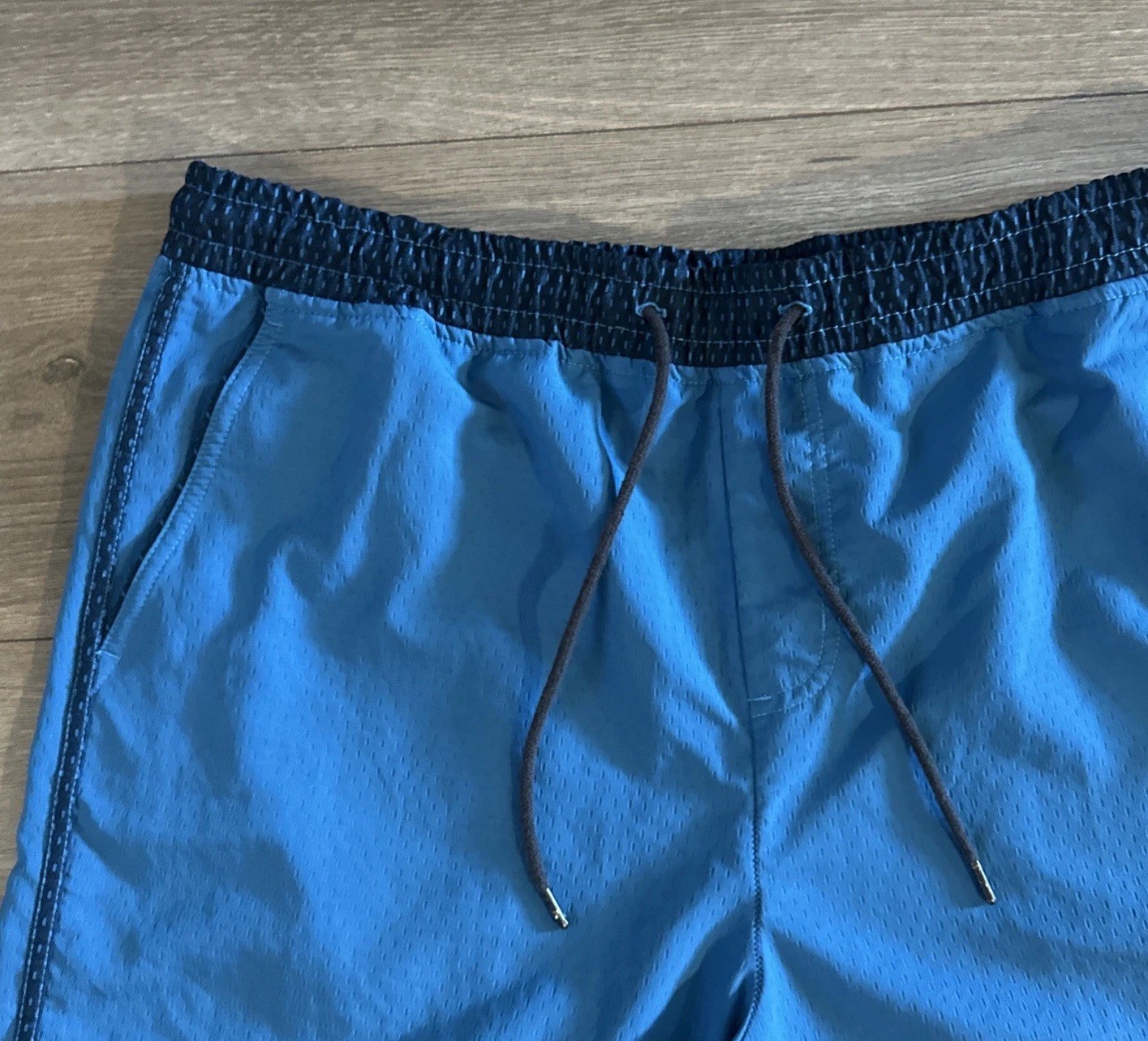 Hurley Mesh Lined Swim Trunks Pockets & Drawstring Mens Large Blue