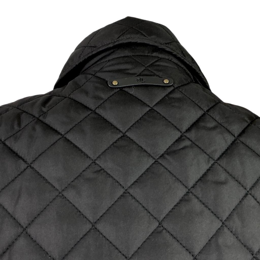 Lauren Ralph Lauren Diamond Quilted Jacket Women L Black Lightweight Insulated
