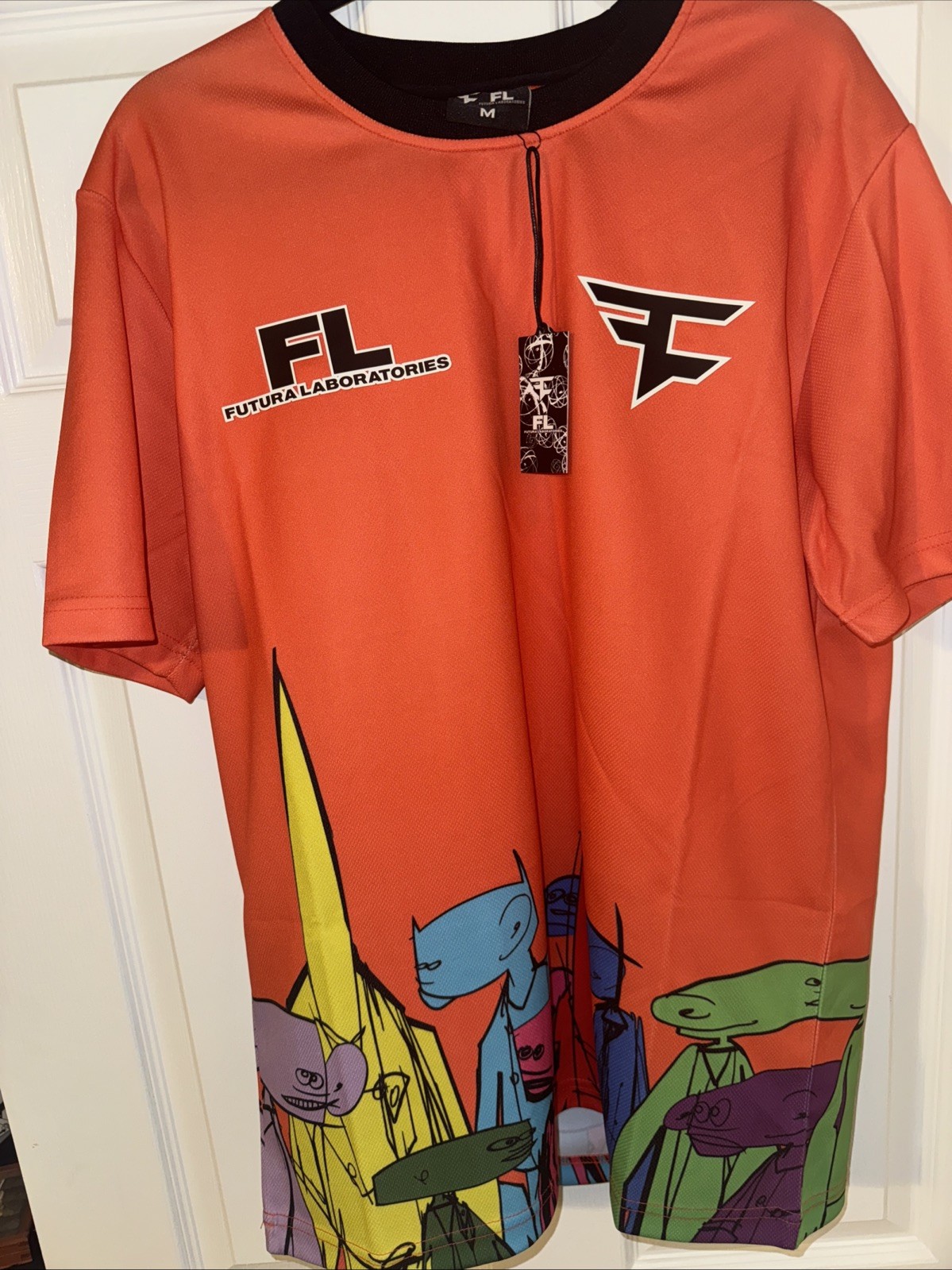 FaZe Clan x Futura Laboratories CHARACTERIZATION Jersey – M Orange. New With Tag