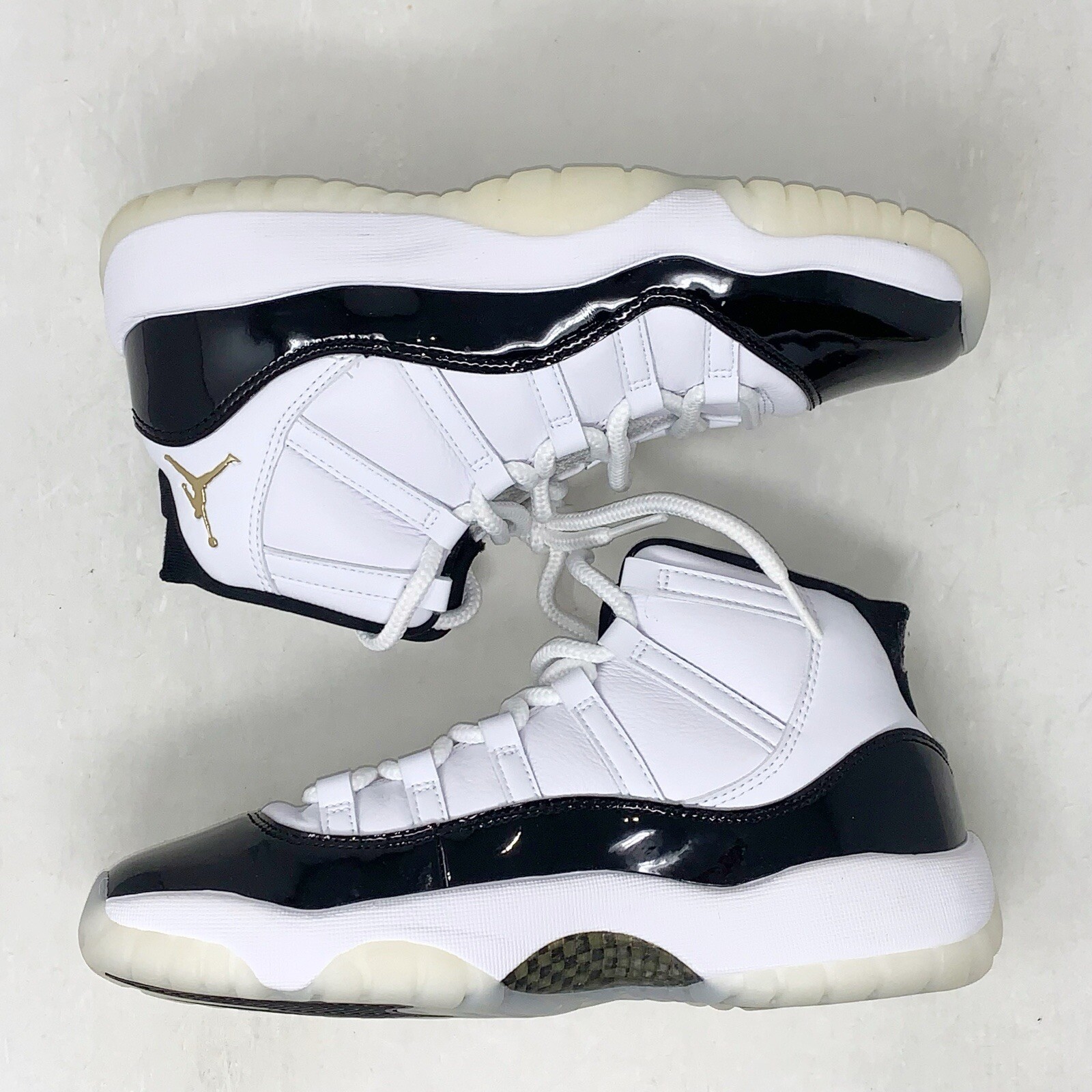 Air Jordan 11 DMP Gratitude White Sneakers, Size 4.5Y / 6W 378038-170