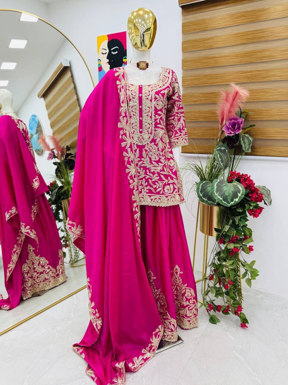 SALWAR KAMEEZ PAKISTANI INDIAN WEDDING PARTY DRESS BOLLYWOOD SUIT SHARARA PLAZZO