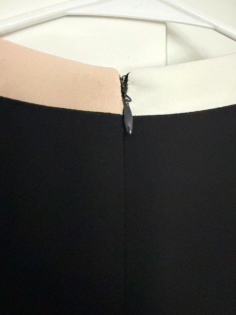 Preston York Fallon Color Block Split V-Neck Sleeveless Pocket Shift Dress New 8