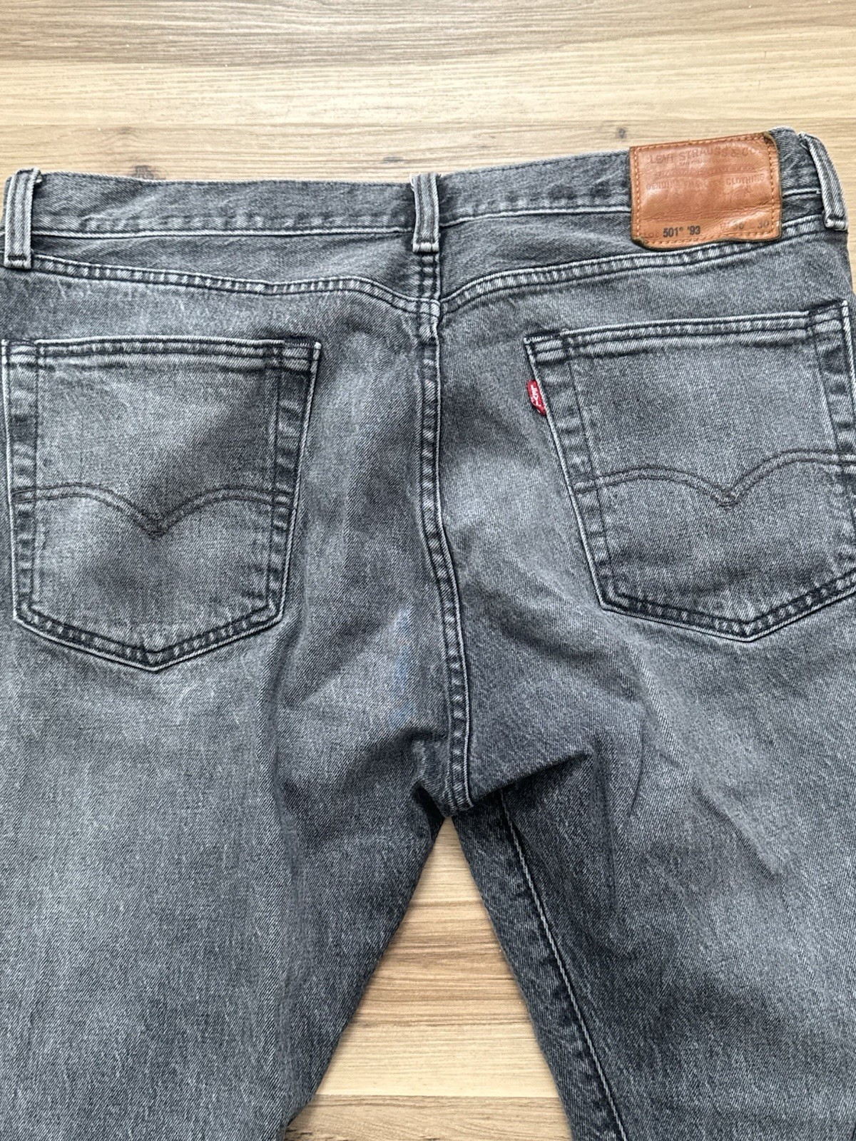 Levis Levi’s Premium Denim 501 ‘93 Straight Fit Jeans Sz W36 X L30 Black