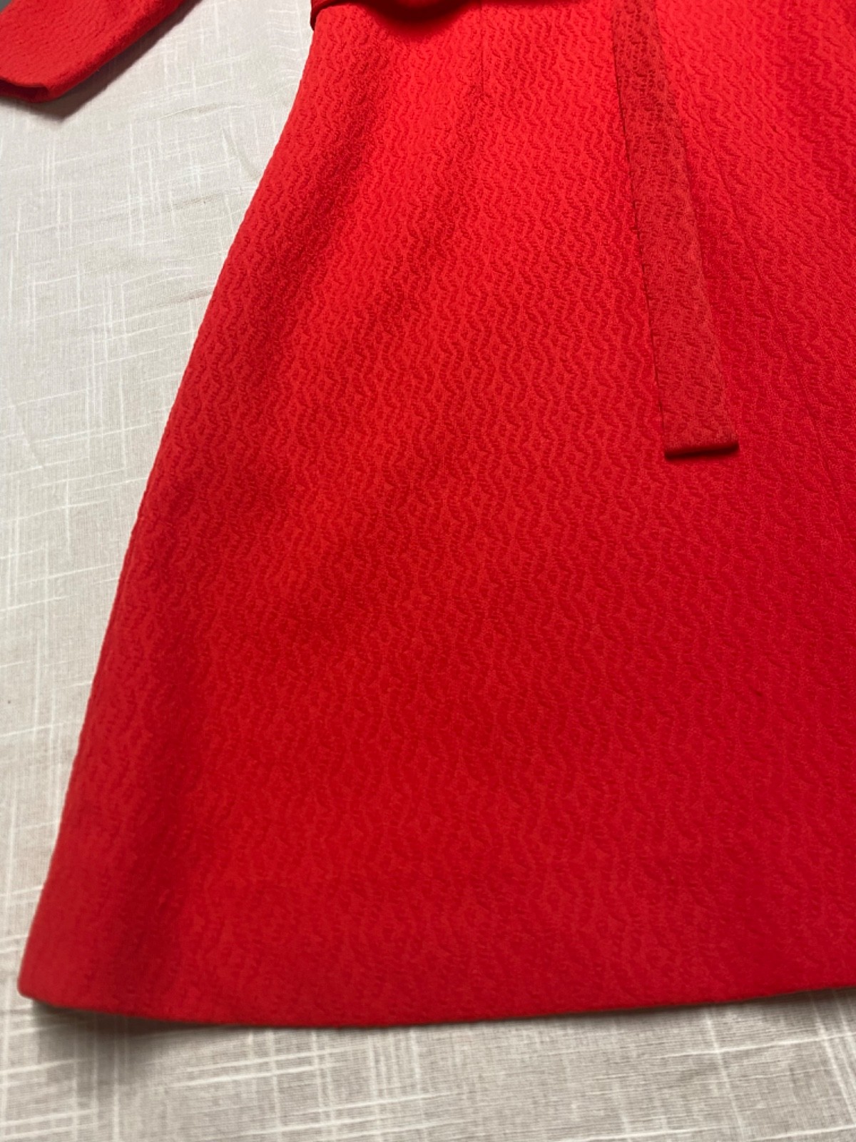 Vintage Dress 1960 Mod Go Go Burnt Orange Red Belted Retro Shift Dress