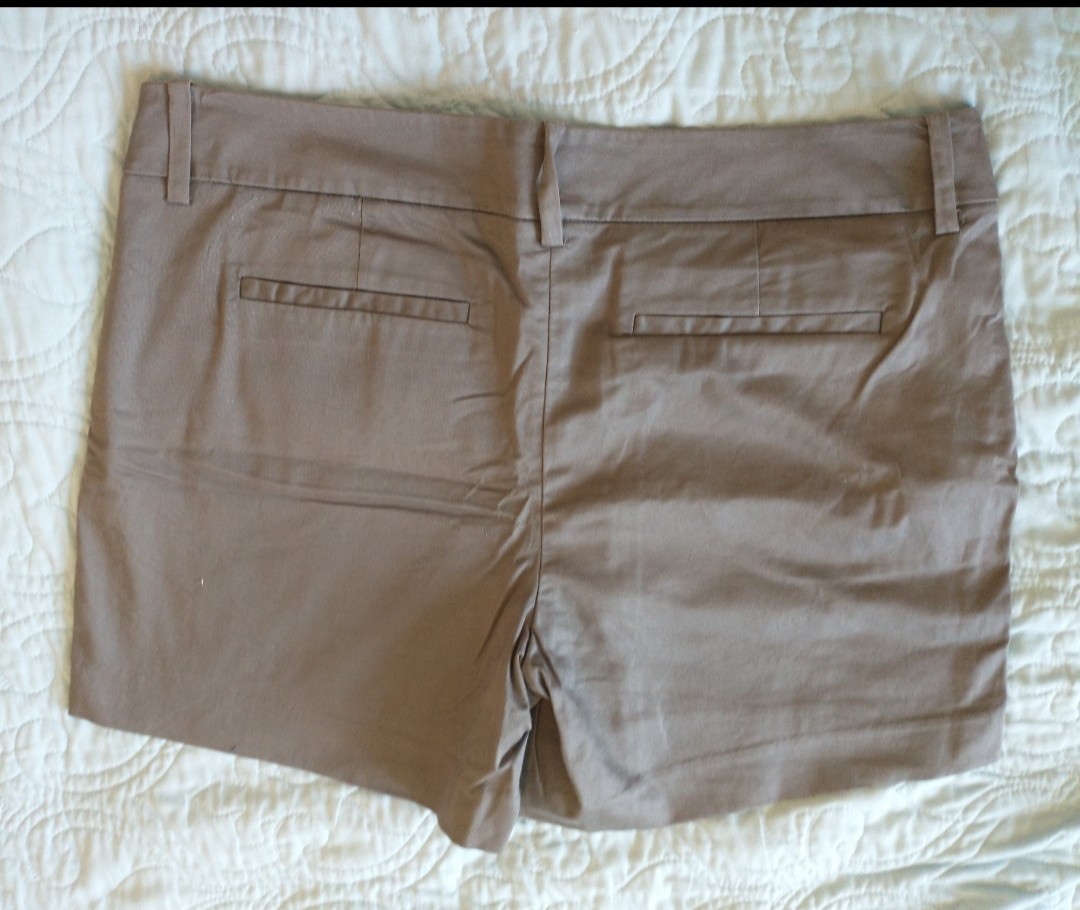 Mossimo by Target Chino Shorts grey Solid Flat Front Zip Pockets Size 12