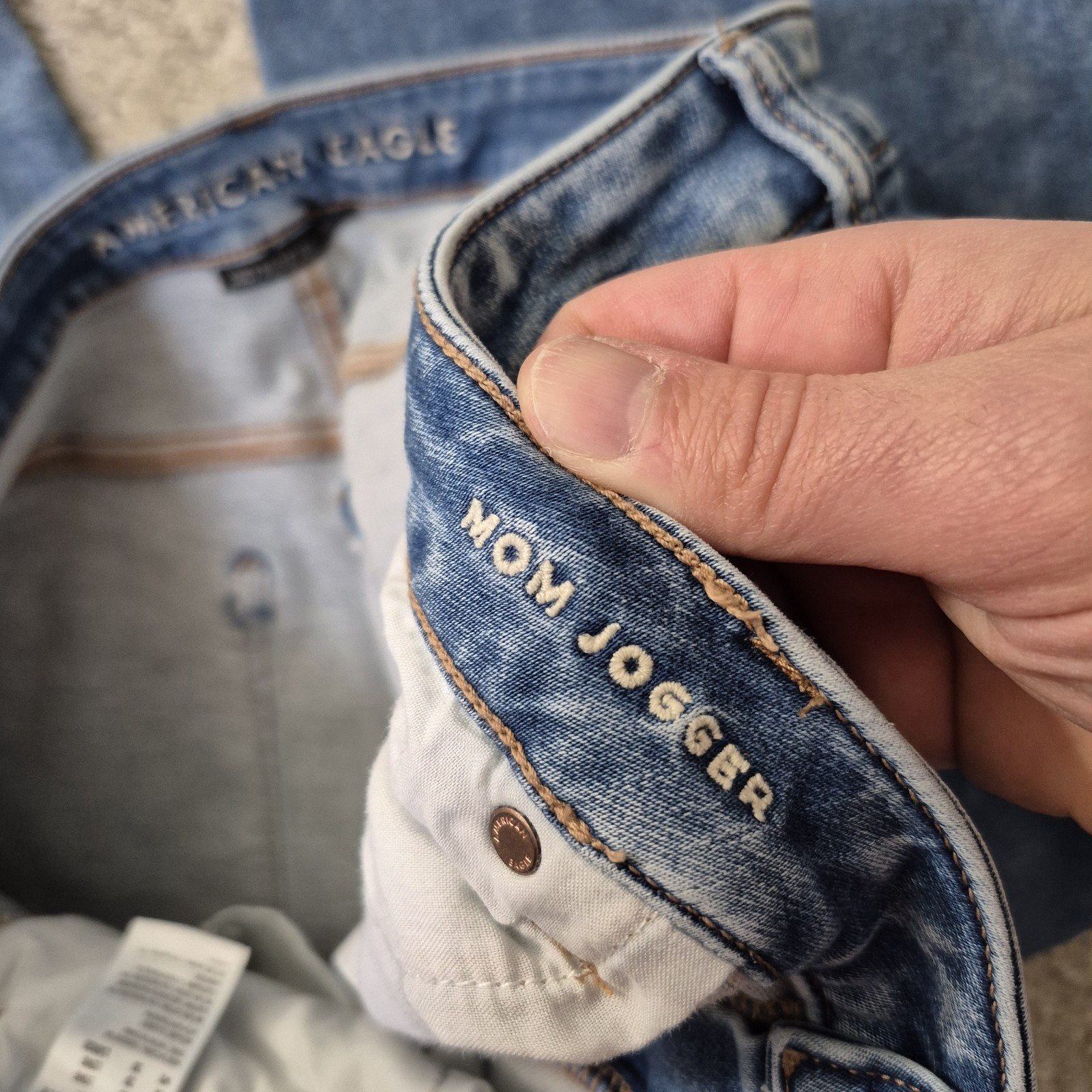 American Eagle Jeans Cozy Next Level Stretch Mom Jogger 20 Tall Lined Stretch