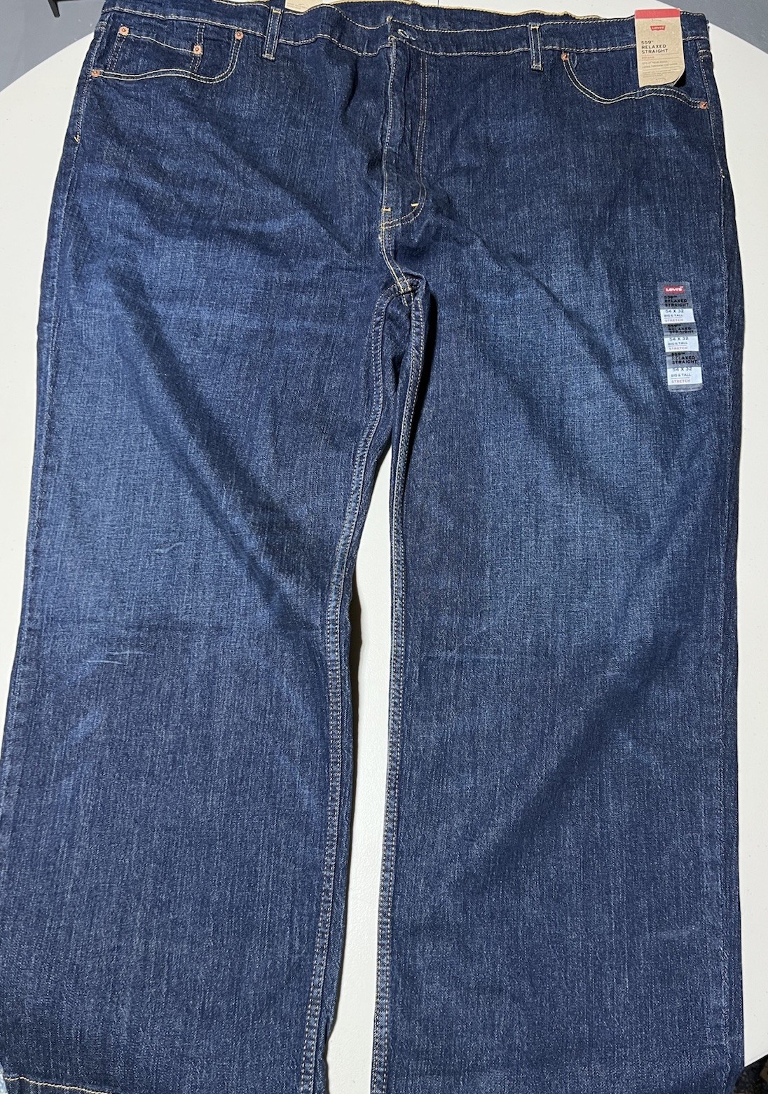 NeW Levi’s 559 Men’s Relaxed Straight Fit Blue Jeans Big & Tall Size 54×32 Levis