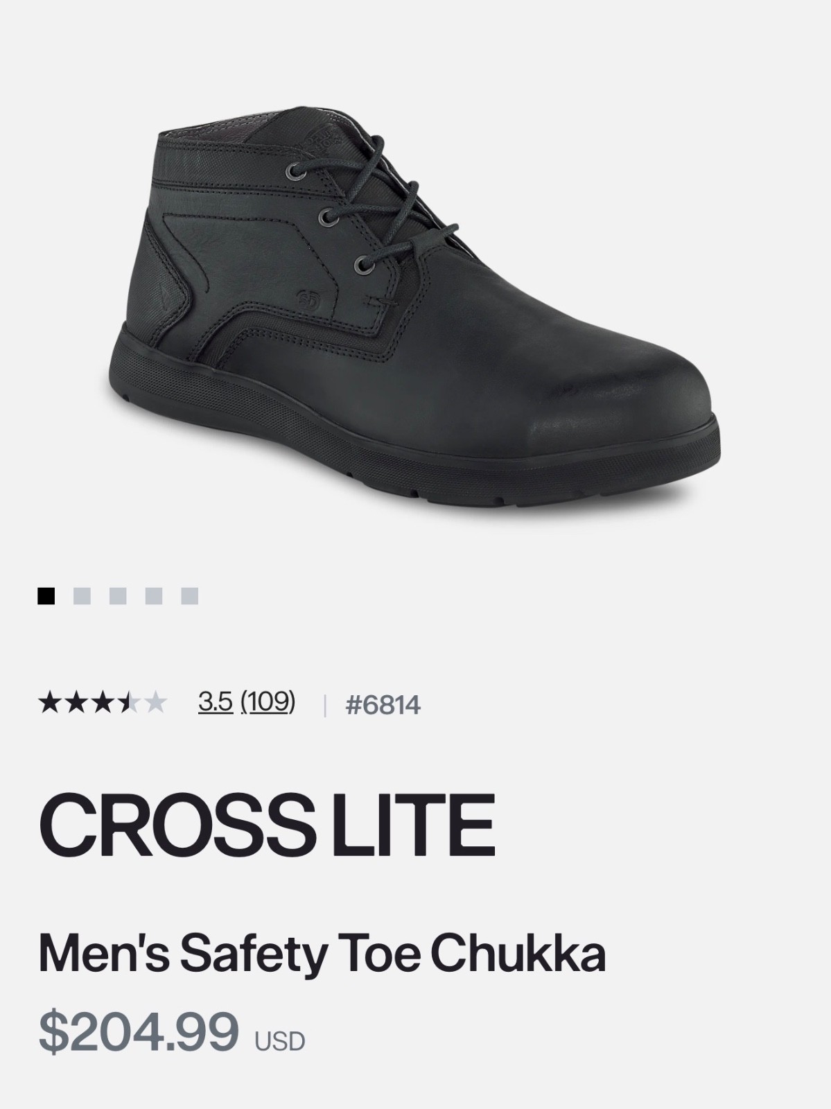 Redwing Crtosslite Size 13 #6714 – Black – New in box