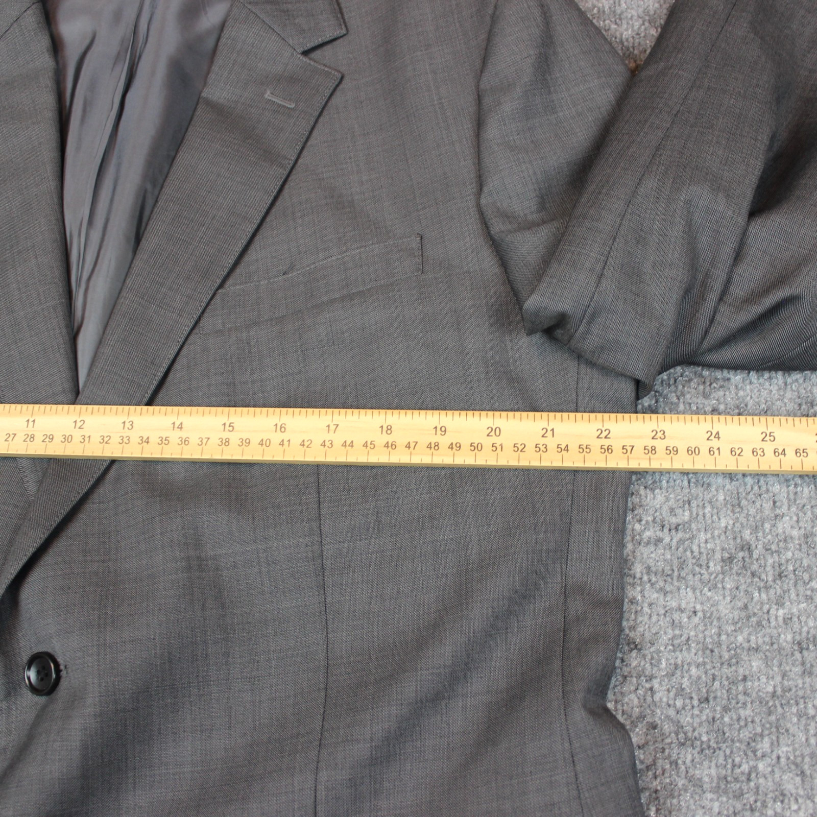 Bonobos Jacket Sport Coat Blazer 46R Gray Nailhead Standard Fit Business Casual