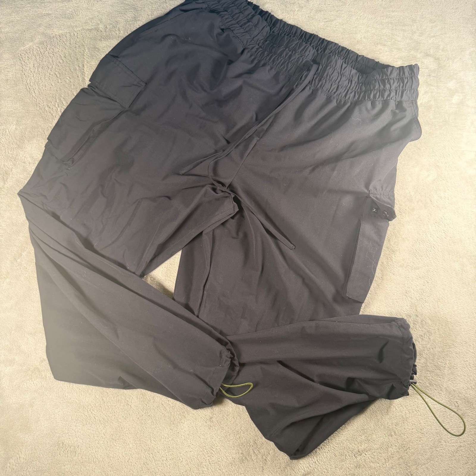 Fabletics Black Cargo Joggers Womens 2X High Rise Athletic Pants PT2149080