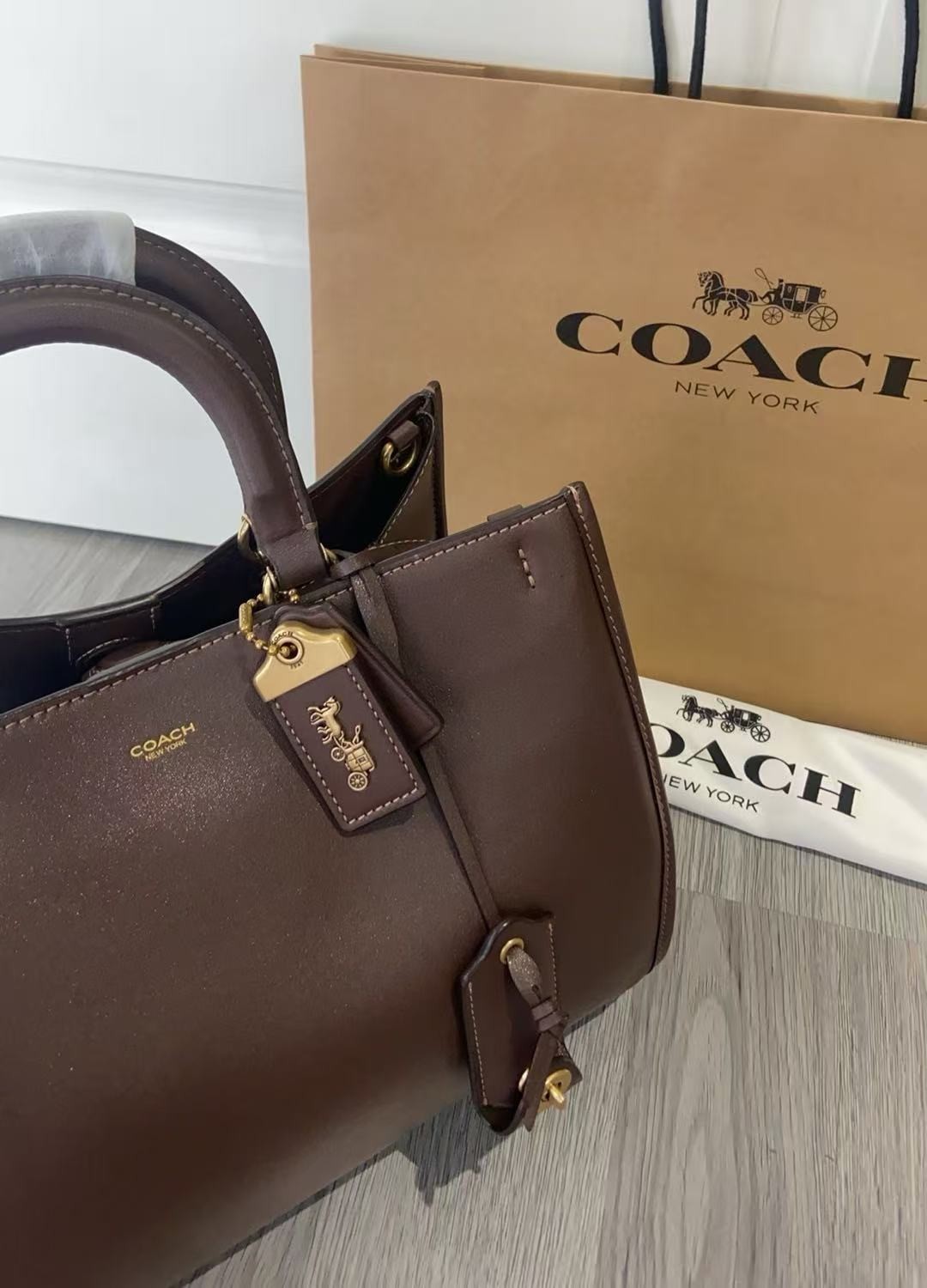 COACH CCX23 Rogue 31 Bag Soft Grain Leather Satchel Crossbody Shoulder 2WAY