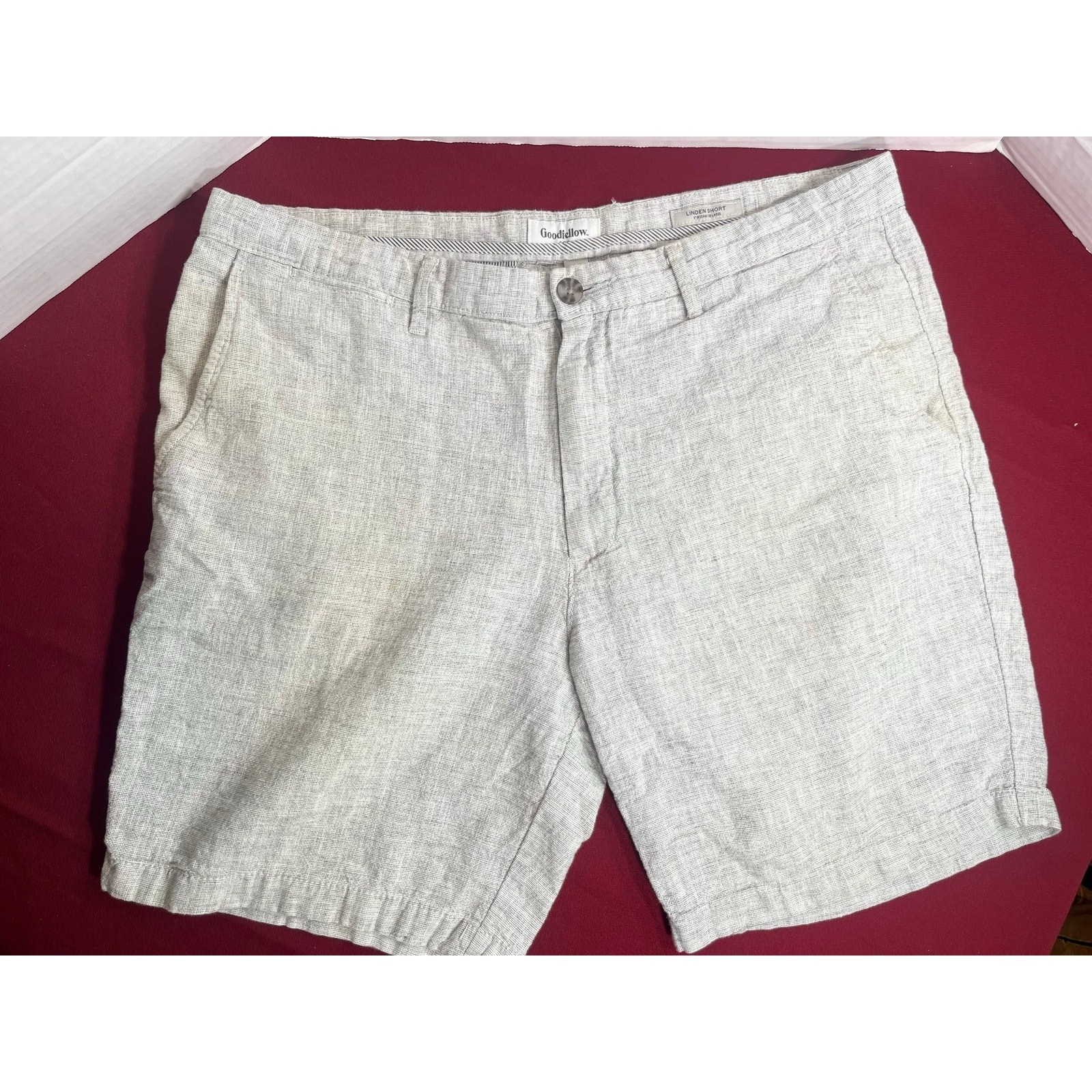 Goodfellow & Co Men’s 38 Gray Linden Linen Cotton Every Wear Shorts