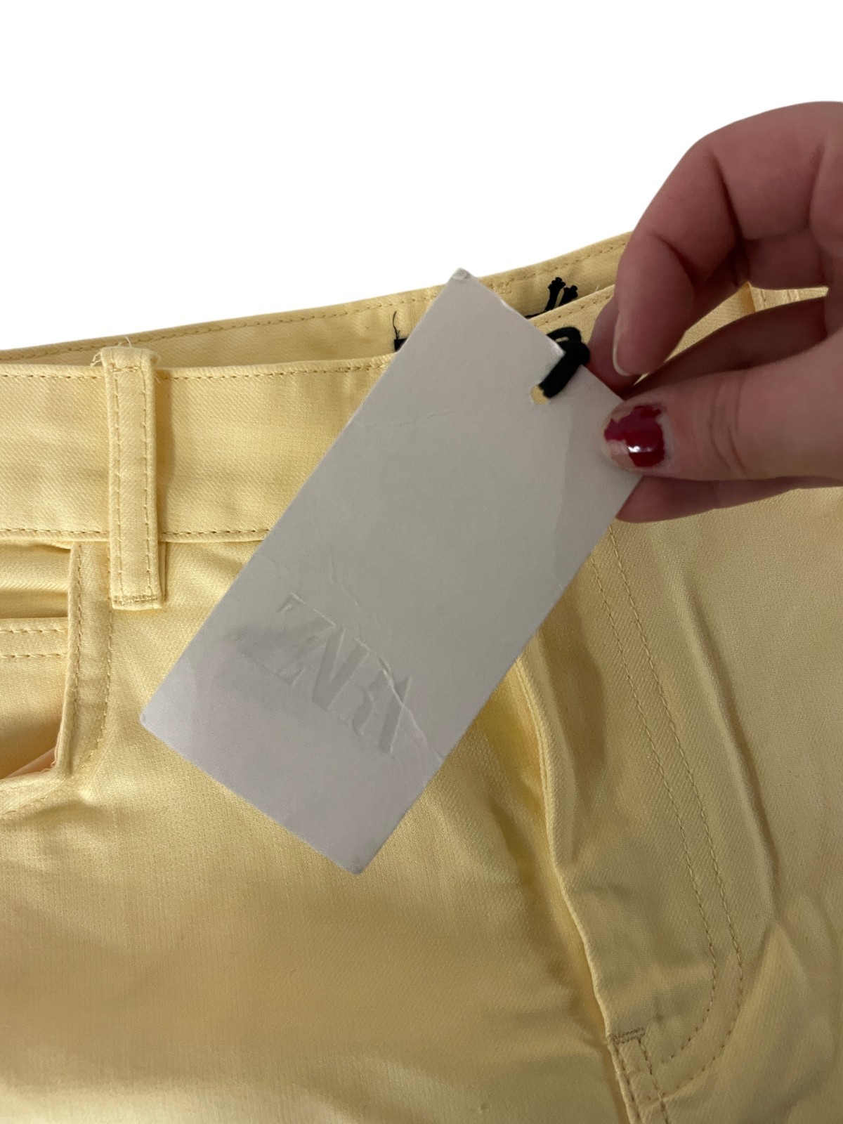 Zara Womens Wide Leg Pants trousers Hi Rise EU 36 US 4 Yellow 5216/064 NWT