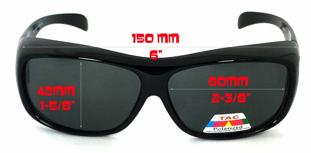 1 or 2 Pairs FIT OVER Sunglasses Polarized Lens Cover Rx Glasses UV Protect