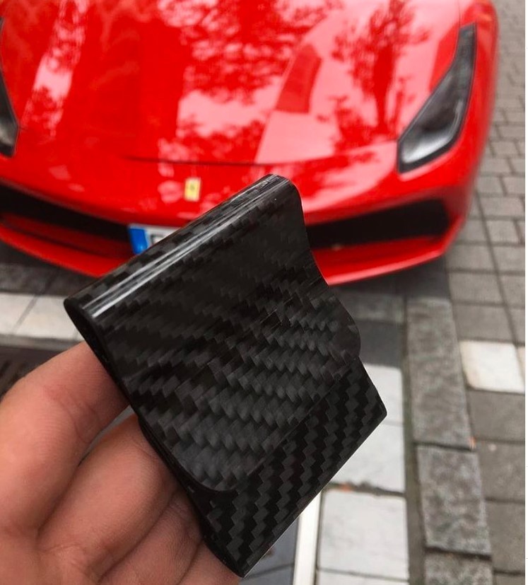 Carbon Fiber Money Clip , RFID blocking, Slim Minimalist Wallet, 5 year warranty
