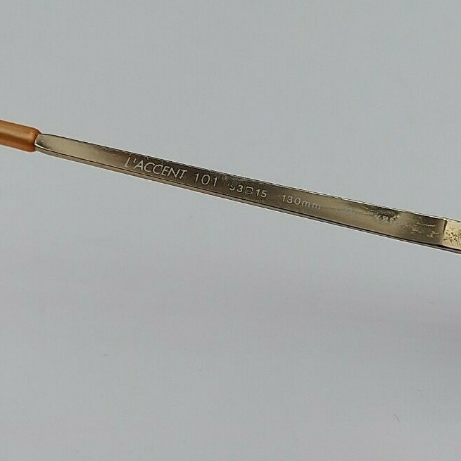 Vintage LAMY L’ACCENT 101 Gold Oval Half Rim Sunglasses Japan FRAMES ONLY