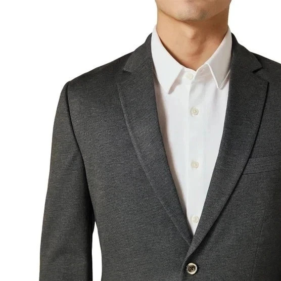Infinity Linearflex Men’s Modern Fit Stretch Fabric Blazer Jacket, Gray, XL