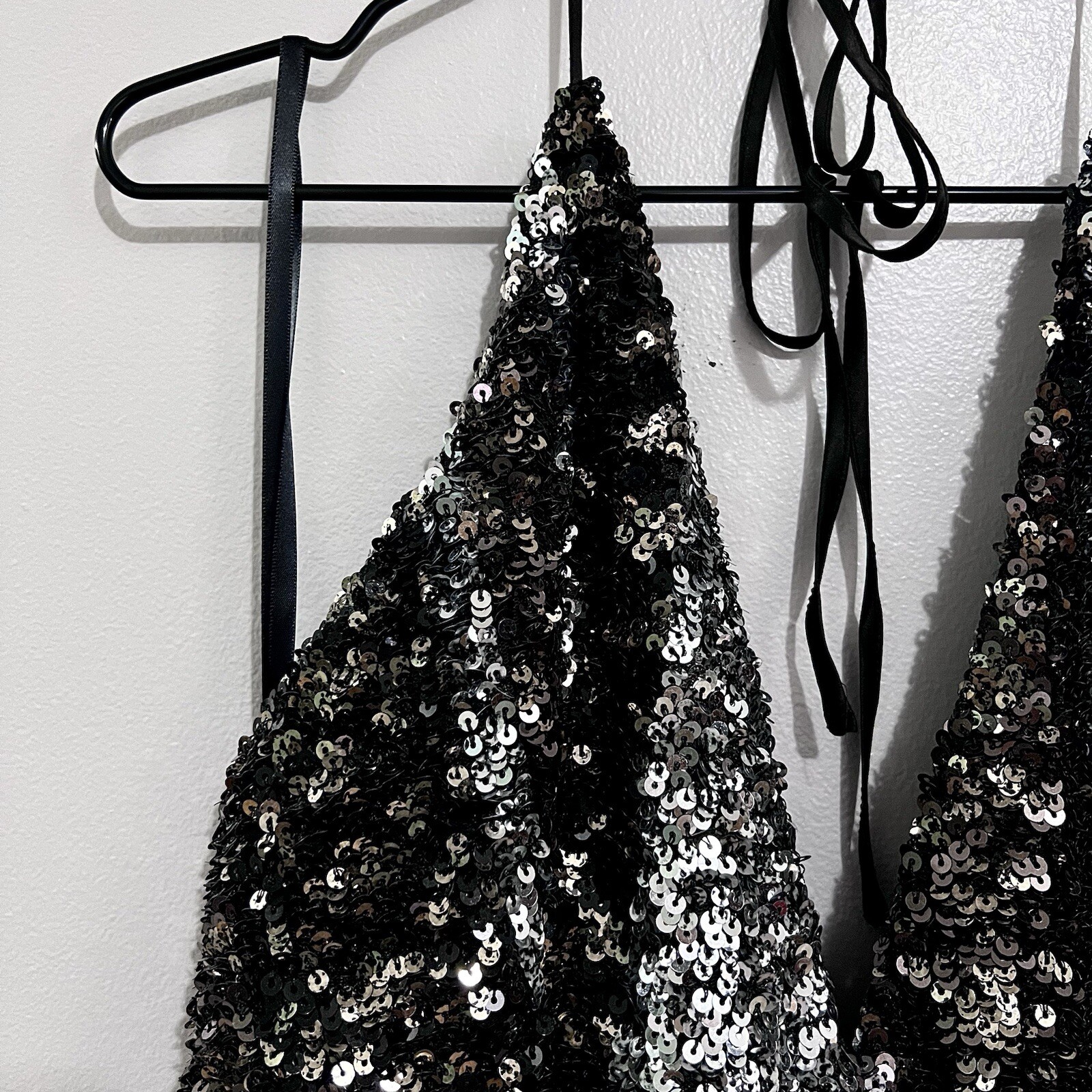 NWT Bardot Disco Barbie Silver, Champagne Gold, & Midnight Black Sequin Jumpsuit