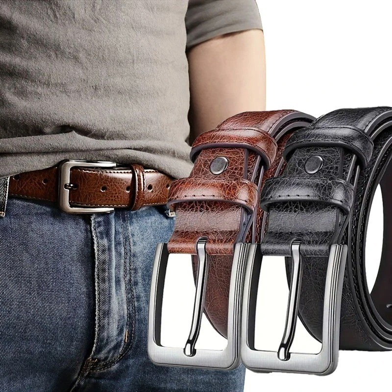 Men’s belts,Full Grain Genuine Leather Casual Dress Jeans Belts for Men