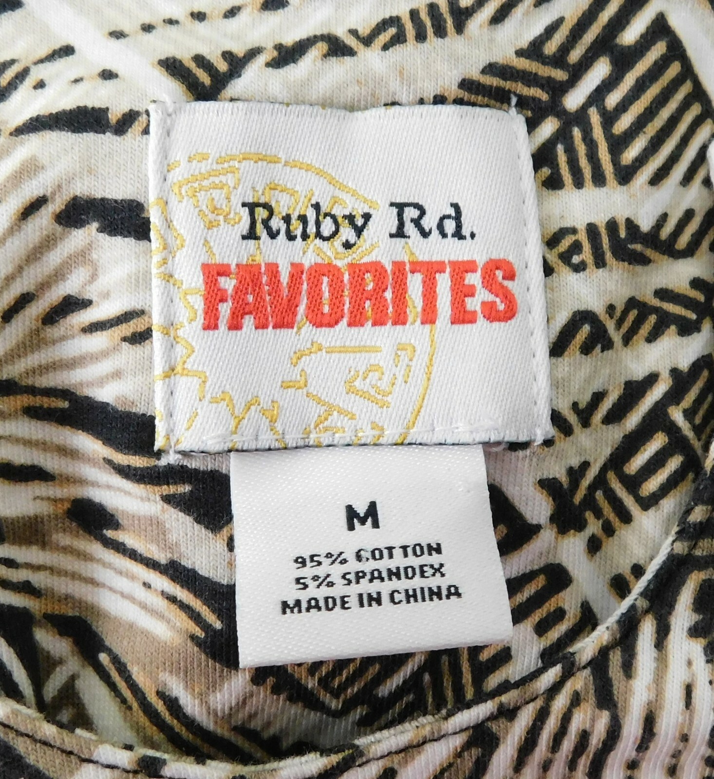 Ruby Rd. Women Shirt, Size M, Multi-color, 95% Cotton, 5% Spandex