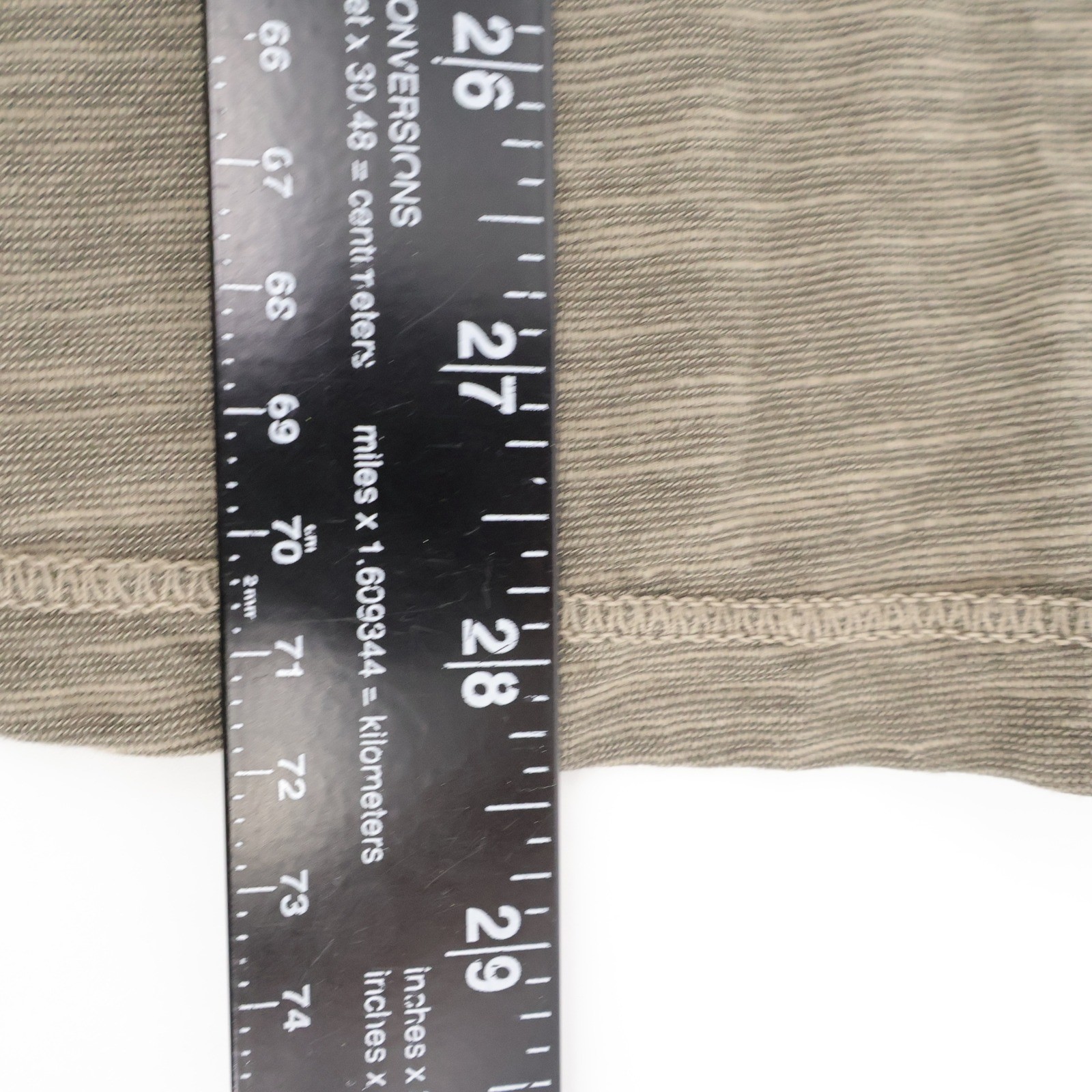 Agave AgaveLux Slub Crewneck T-Shirt Olive Short Sleeve Mens Large