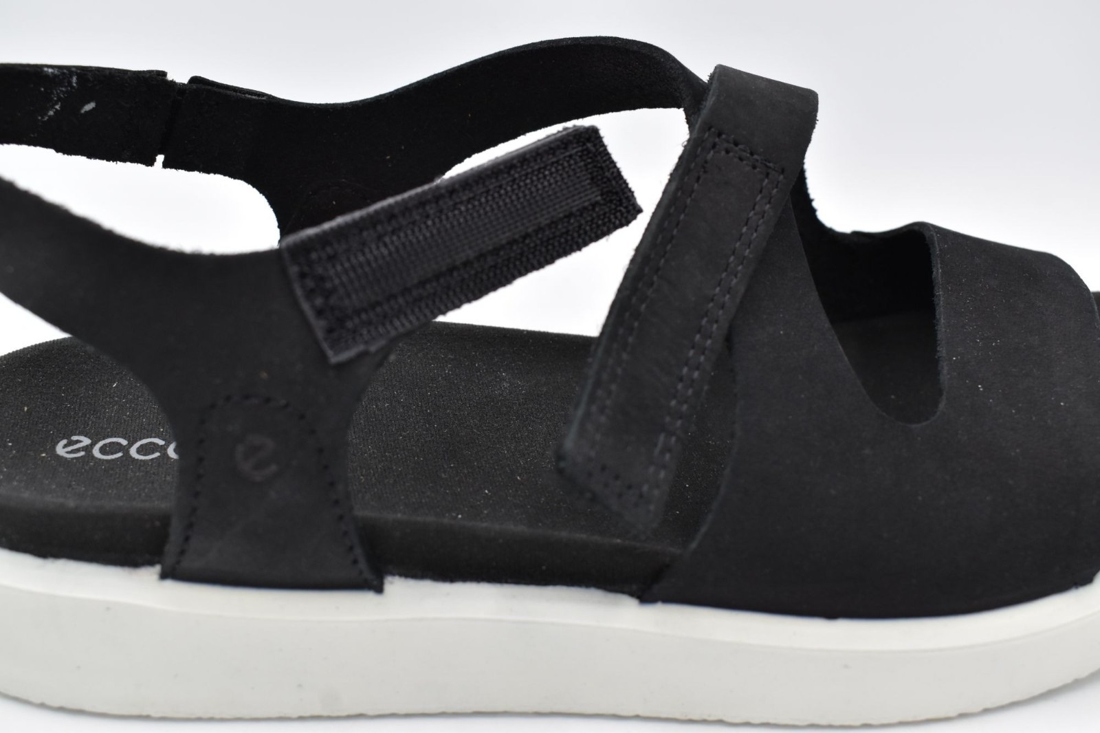 ECCO Womens EU 40 US 9-9.5 Flowt Black Leather Strappy Crosstrap Sandals Shoes