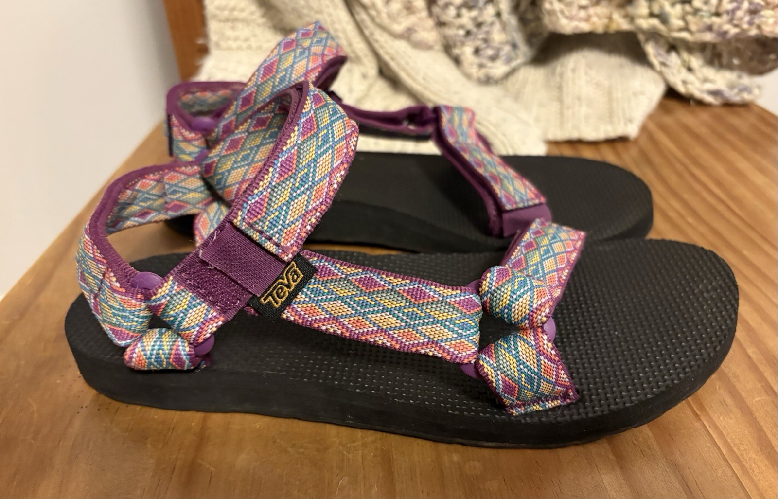Teva Women Original Universal Sandals Hook & Loop Adjustable Ankle Strap 7 90s