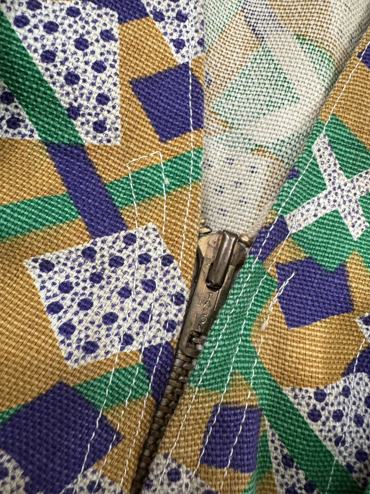 Homemade Hunting Vest 60s 70s Vtg Custom Pockets All Over Print Outdoor XXL